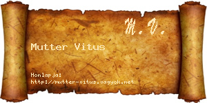 Mutter Vitus névjegykártya